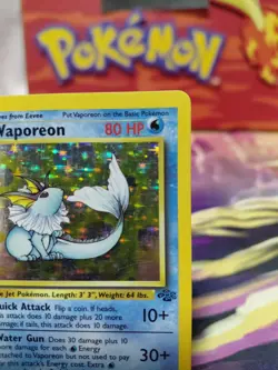Pokemon TCG Vaporeon Holo Rare Card Jungle 12/64 Lightly Played Vintage 1999 - Image 4