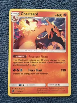 Pokemon Card TCG Charizard 3/70 Dragon Majesty Sun & Moon 2018 - LP - Image 1