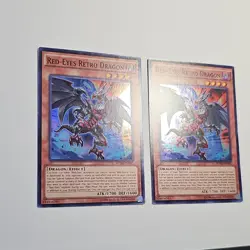 Yu-Gi-Oh! Red-Eyes Retro Dragon BOSH-EN095 Foil Holo - Lot of 2 Cards - Image 2