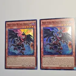 Yu-Gi-Oh! Red-Eyes Retro Dragon BOSH-EN095 Foil Holo - Lot of 2 Cards - Image 5