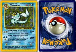 Vintage Pokemon Card - Vaporeon Jungle 12/64 1999 Rare Holo Unlimited Holo MP - Image 3