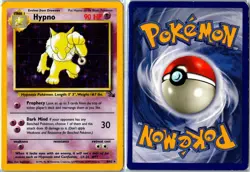 Vintage Pokemon Card - Hypno Fossil 8/62 1999 Rare Holo Unlimited Heavily Played - Image 3