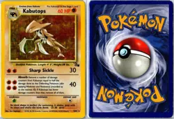 Pokemon Card - Kabutops Fossil 9/62 1999 Rare Holo Heavily Played - Image 3