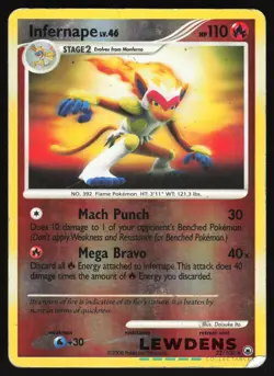 Infernape - 22/100 - Rare Reverse Holo - Majestic Dawn - Pokemon Card - DMG - Image 1