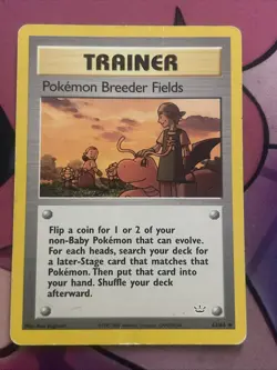 Pokemon Breeder Fields 62/64 -Neo Revelation Regular Vintage Pokemon Card - Image 1