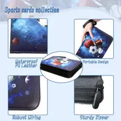 Sports Card Binder 400 Pockets, Trading Card Binder 4 Pocket with 50 Sleeves ... - Image 2