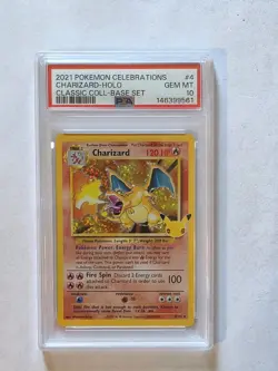 PSA 10 Charizard Celebrations Classic 4/102 Holo Base Set Pokemon Card 2021 - Image 1