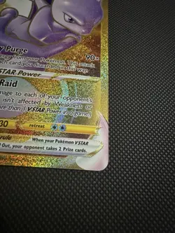 Pokemon Go Gold Mewtwo VSTAR Holo Ultra Rare Card 086/078 Pokemon TCG - Image 3