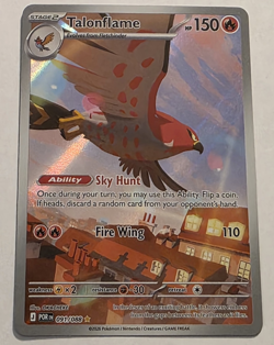 Talonflame 091/088 Illustration Rare Full Art Pokemon Card Perfect Order English - Image 1