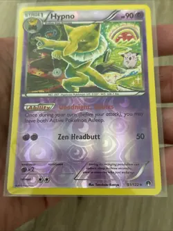 Hypno 51/122 Breakpoint Reverse Holo Rare Pokemon Card 2016 NM Condition - Image 3