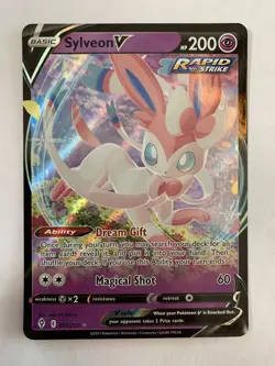 Sylveon V 74/203 + Trevenant Vmax 14/203 Evolving Skies Pokemon Cards NM - Image 2