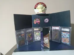 Pokemon Pokemon TCG Meowth & Tyranitar Card Lot Graded/Encased + Tyranitar Tin - Image 2