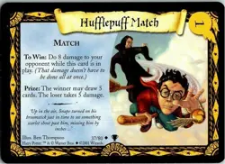 Harry Potter Quidditch Cup CCG Card 37/80 Hufflepuff Match - Image 1