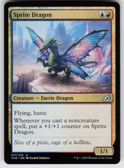 Sprite Dragon 211 Uncommon Ikoria: Lair of Behemoths Magic: The Gathering NM - Image 1