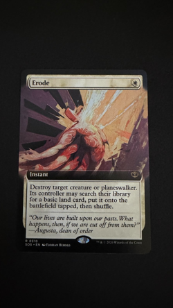 Erode Secrets of Strixhaven #310 Rare Extended Art NM MTG - Image 1