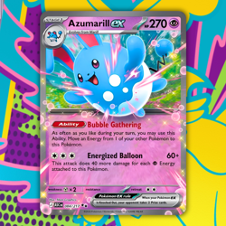 Azumarill EX 084/217 Double Rare ✩✩ (Ascended Heros) NM Holo Pokemon Card - Image 1
