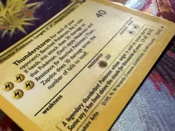 Pokemon Zapdos Holo Rare Fossil 1999 LP - Image 3