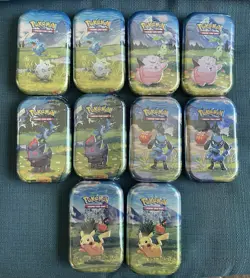 Pokemon TCG: Ascended Heroes Sealed Mini Tins - 2 Complete Art Sets - Lot of 10 - Image 1