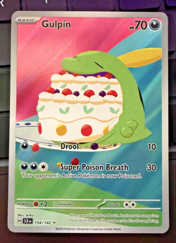 Pokemon TCG Gulpin 154/142 Stellar Crown Illustration Rare IR Near Mint - Image 1