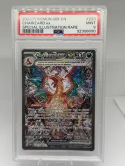 Pokemon TCG Scarlet & Violet Obsidian Flames Charizard EX 223/197 PSA 9 - Image 1