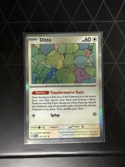 Pokemon Ditto Holo Rare 132/165 SV 151 Near Mint Scarlet Violet - Image 1