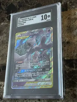 Pokemon Mewtwo & Mew GX Double Rare Holo Sm11 Tag Team 052/173 SGC 10 2019 - Image 3