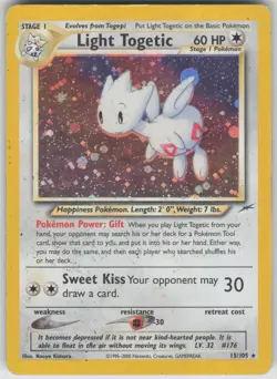 Pokemon TCG Light Togetic Holo Rare Neo Destiny 015/105 - Image 1
