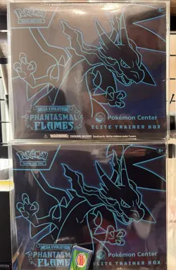 Pokemon TCG Phantasmal Flames Pokemon Center ETB W/ Protective Case Super Clean - Image 1