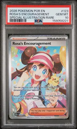 2026 Pokemon Perfect Order POR-EN Rosa’s Encouragement 123/088 SIR PSA 10 💎 - Image 1
