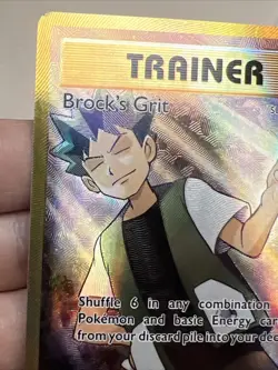 HP+ Brock's Grit 107/108 Full Art XY Evolutions AUTHENTIC Pokemon Card - Image 3