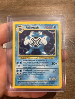 Pokemon Poliwrath Base Set Unlimited 13/102 LP/MP - Image 1