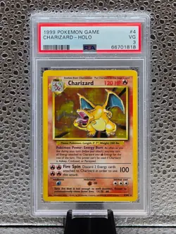 Pokemon TCG | Charizard 4/102 Base Set Holo Rare English 1999 | PSA 3 - Image 1