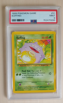 1999 Pokemon Koffing #51 PSA 9 - Image 1