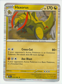 Haxorus 070/086 - Black Bolt - Holo Rare - Pokemon TCG - NM - Image 1