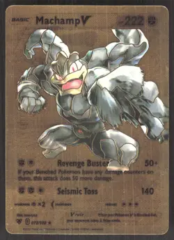 Machamp V Gold Foil Fan Art 072/169 Pokemon - Image 1
