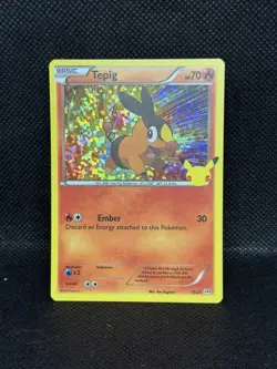 Pokemon TCG Tepig Holo Promo 70 HP 013/025 McDonald's 25th Anniversary English - Image 1