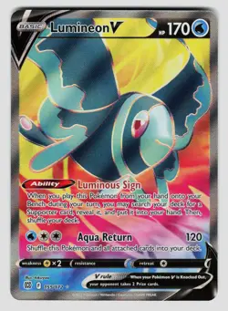 Pokemon Lumineon V (Full Art) Ultra Rare SWSH09: Brilliant Stars 155/172 NM - Image 1