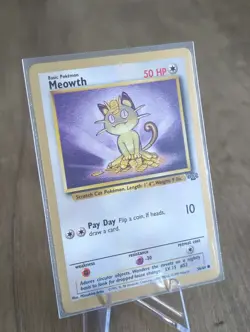 Vintage Pokemon Meowth - (Gold Bordered Promo) Jungle 56/64 Unlimited - Image 2