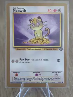 Vintage Pokemon Meowth - (Gold Bordered Promo) Jungle 56/64 Unlimited - Image 5