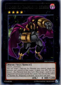 Number 80: Rhapsody in Berserk PRIO-EN045 Primal Origin Yu-Gi-Oh Unlimited LP - Image 1