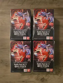 One Piece TCG: The Time Of Battle OP-16 Double Pack Set Lot of 4 Boxes English - Image 1