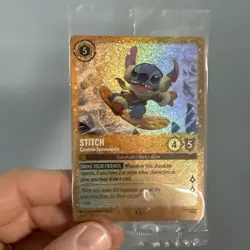 Disney Lorcana Stitch Carefree Snowboarder 42/P3 Glimmer Foil Sealed Promo - Image 1