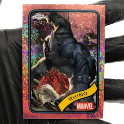 Marvel Card Rhino 39 Rose Gold /40 Mini Diamond Topps Chrome 2025 [NM] - Image 2