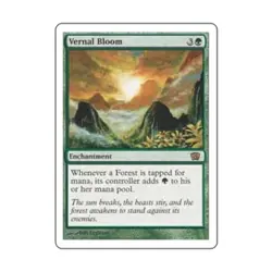 WOTC MtG 8th Ed Vernal Bloom (R) (Foil) EX - Image 1