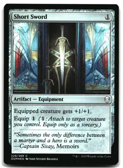 MTG Short Sword Foil C Dominaria 229 LP - Image 1