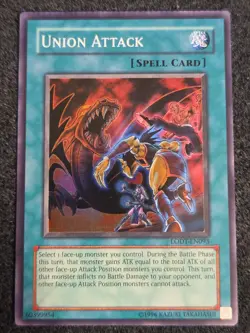 *Misprint* Yugioh! Union Attack LODT-EN093 Super Rare Unlimited NM Crimped - Image 1