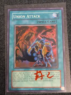 *Misprint* Yugioh! Union Attack LODT-EN093 Super Rare Unlimited NM Crimped - Image 3