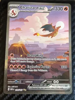 Pokemon Charizard ex 199/165 SV 151 Special Illustration Rare Full Art Holo - Image 1