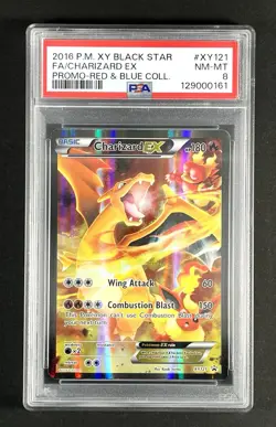 Charizard EX #XY121 - 2016 Pokemon XY Black Star Promo Promo-Red & Blue PSA 8 - Image 1