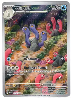 2024 Pokemon: Wugtrio illustration rare 224/091 S&V paldean fates NM - Image 1